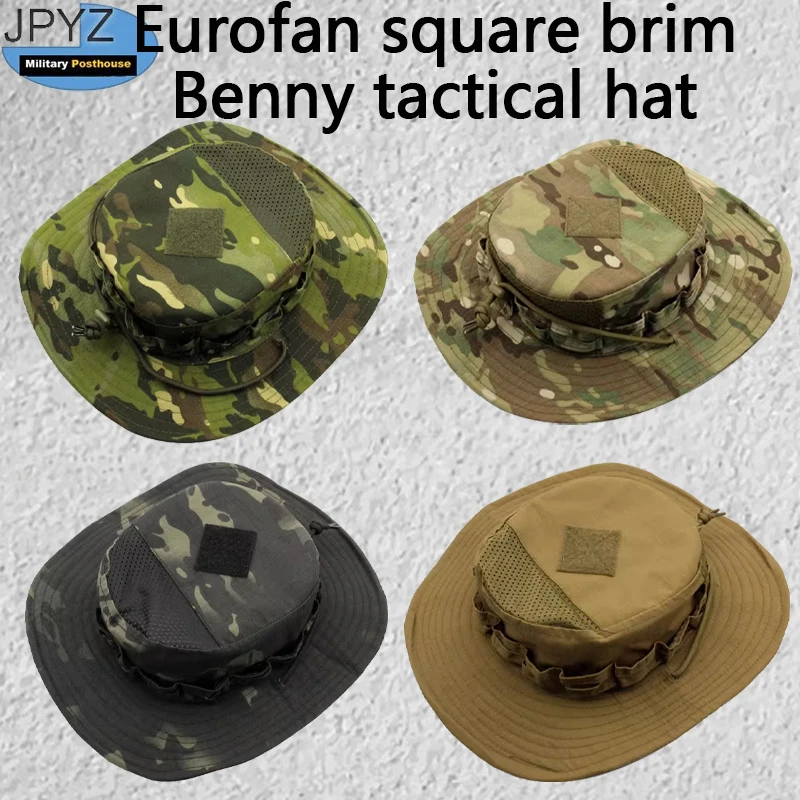 Square Brim Benny Tactical Hat Outdoor Hunting Breathable Ghillie Hat