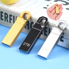 Clé USB 3.0 haute vitesse, support à mémoire de 32GB 2TB, disque U, stockage externe, métal 