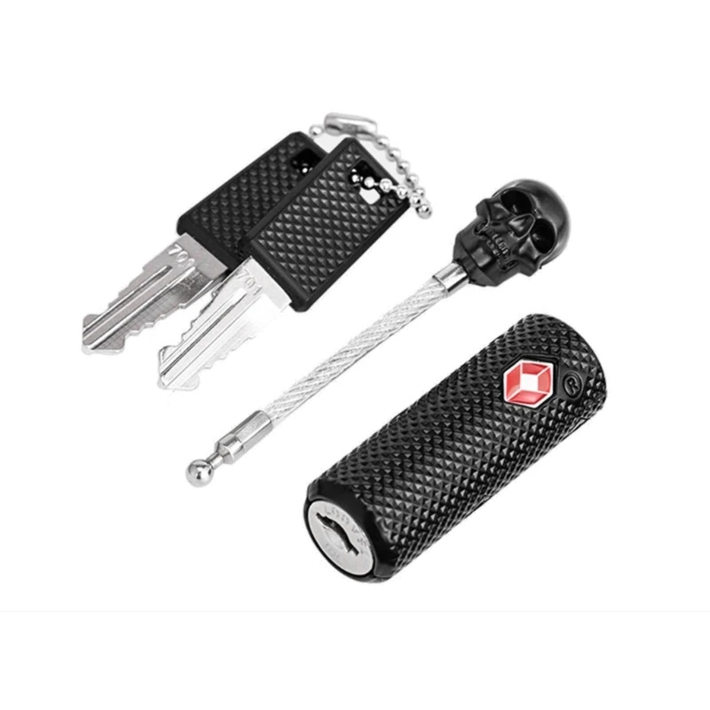 

Skull Wire Rope Customs Lock with Keys Zinc-Alloy Luggage Locks Suitcase Backpack Travel Padlock Anti-Theft Lock