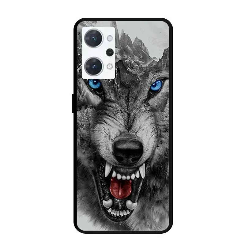 Elegant Wolf & Lion Soft TPU Silicone Painted Back Cover - Animal Theme