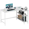 Computer Desk with Shelves, 50 Inch Gaming Writing Desk, Study PC Table Workstation with Storage for Home Office, Living Room, 1