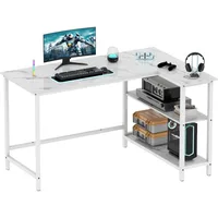 Computer Desk with Shelves, 50 Inch Gaming Writing Desk, Study PC Table Workstation with Storage for Home Office, Living Room, 1