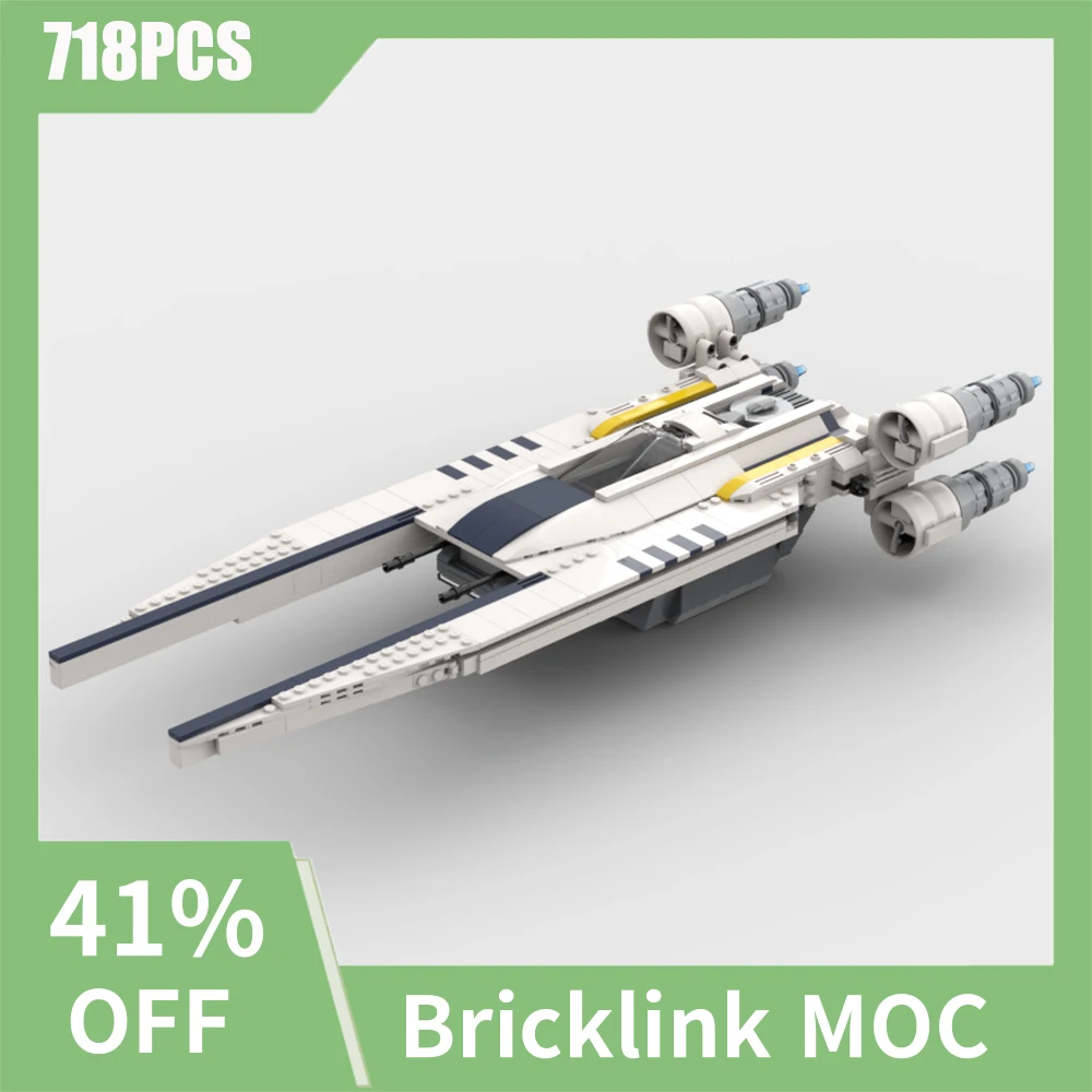 

NEW 718PCS Famous star Movie UT-60D U-wing space fighter model creative ideas Child Toy Gift Christmas Building Blocks MOC-75155