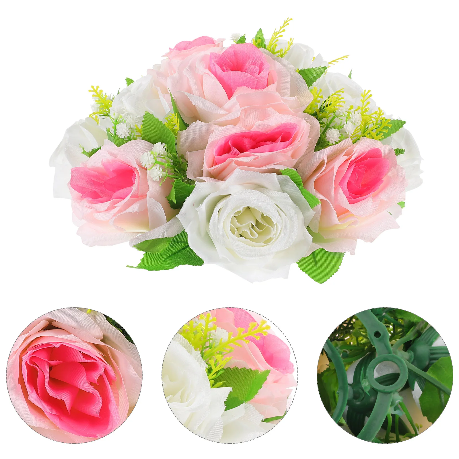 

Delicate Flower Fake Rose Decor Balls for Centerpieces Aesthetic Bouquet Artificial Flowers Decors