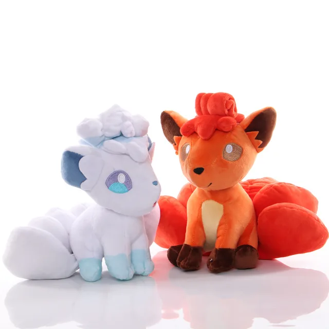 20cm TAKARA TOMY Pokémon Cute Elf Ice Six-Tailed Fox Doll Six-Tailed Fire Fox Plush Toy For Kids Birthday Gift