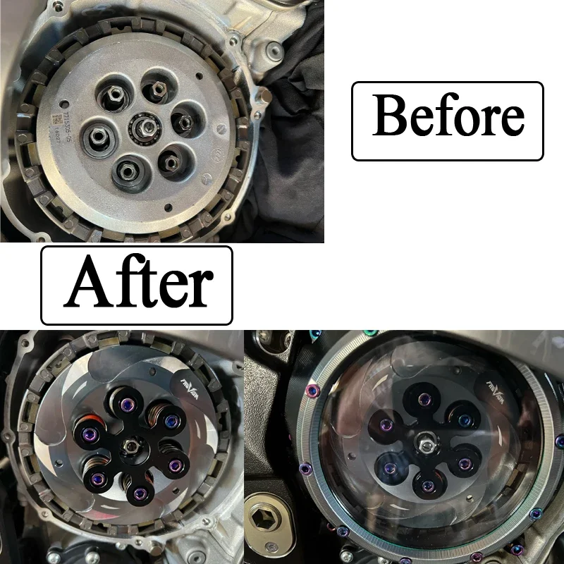 S1000 S 1000 R RR XR クリアクラッチカバースプリングリテーナー