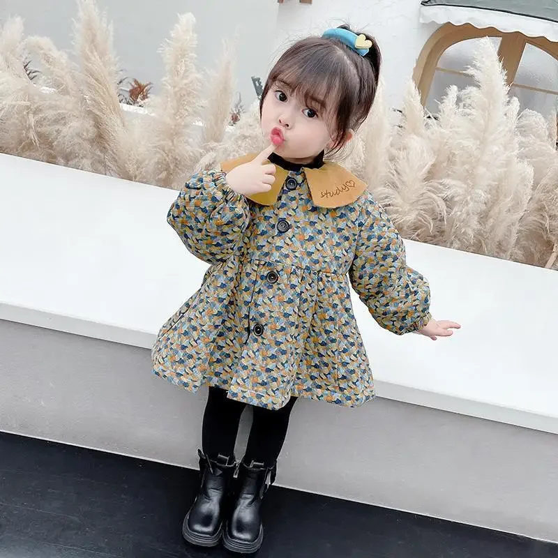 Baby Fashionable Fleece Lined Coat Outerwear Autumn Winter Children Outdoors Warm Reversable Feeding Cover up