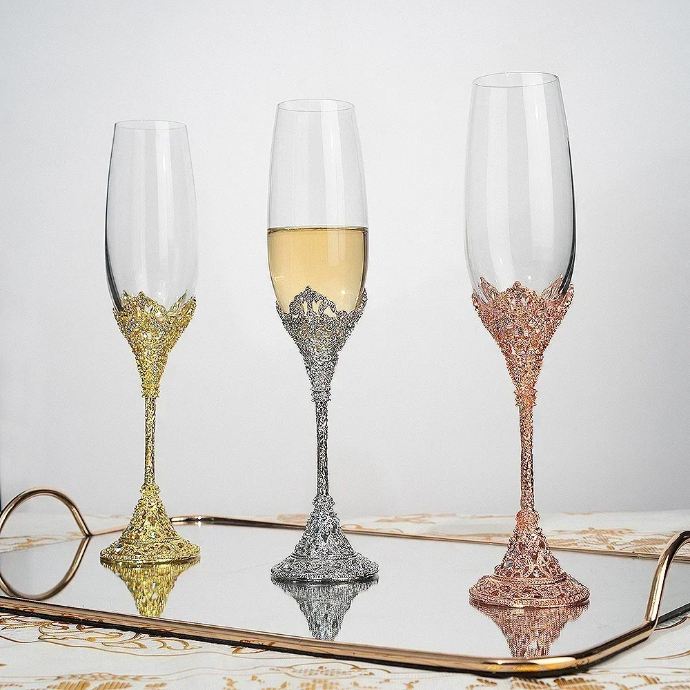 Wedding Champagne Flute Glass 2PCS For Party