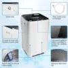 Portable Washing Machine, 17.8Lbs Capacity Full-Automatic Portable Washer, 2.4Cu.ft Washer and Dryer Combo with Drain Pump, 10 P 6