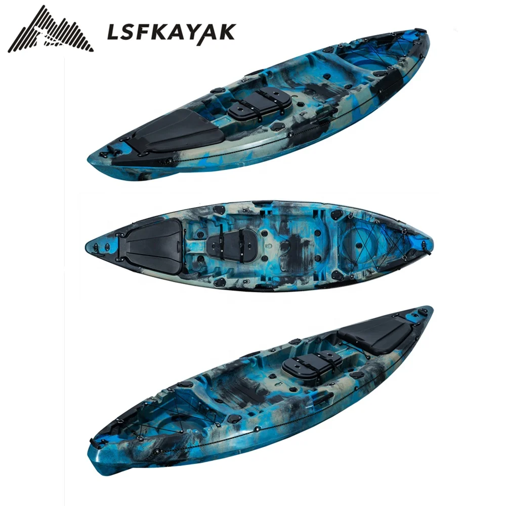 LSF Best Selling 10ft Sit on Top Fishing Kayak with Rudder System  All-purpose Kayak Connection Ship To The Port