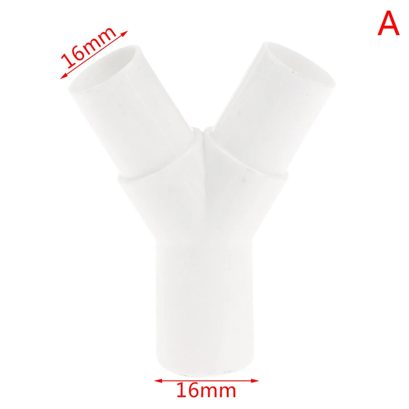 1Pcs PVC plastic Y type tee Y tee fork water pipe drip box joint 16mm / 20mm