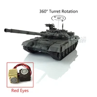 HENG LONG 1/16 Green 7.0 Upgraded Russia T90 Radio Controlled Tank 3938 360° Turret Red Eyes RC Panzer Car TH17880-SMT4 1