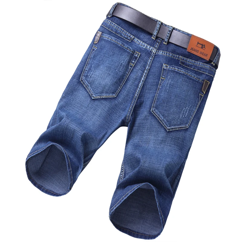Men Jeans Summer Shorts Denim Pants Stretch