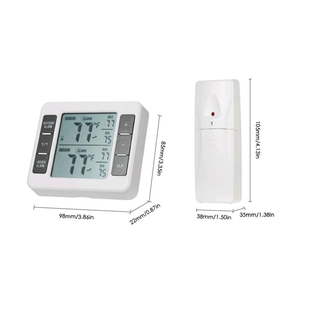 Advanced Digital Wireless Weather Station Thermometer with Indoor-Outdoor Transmitter