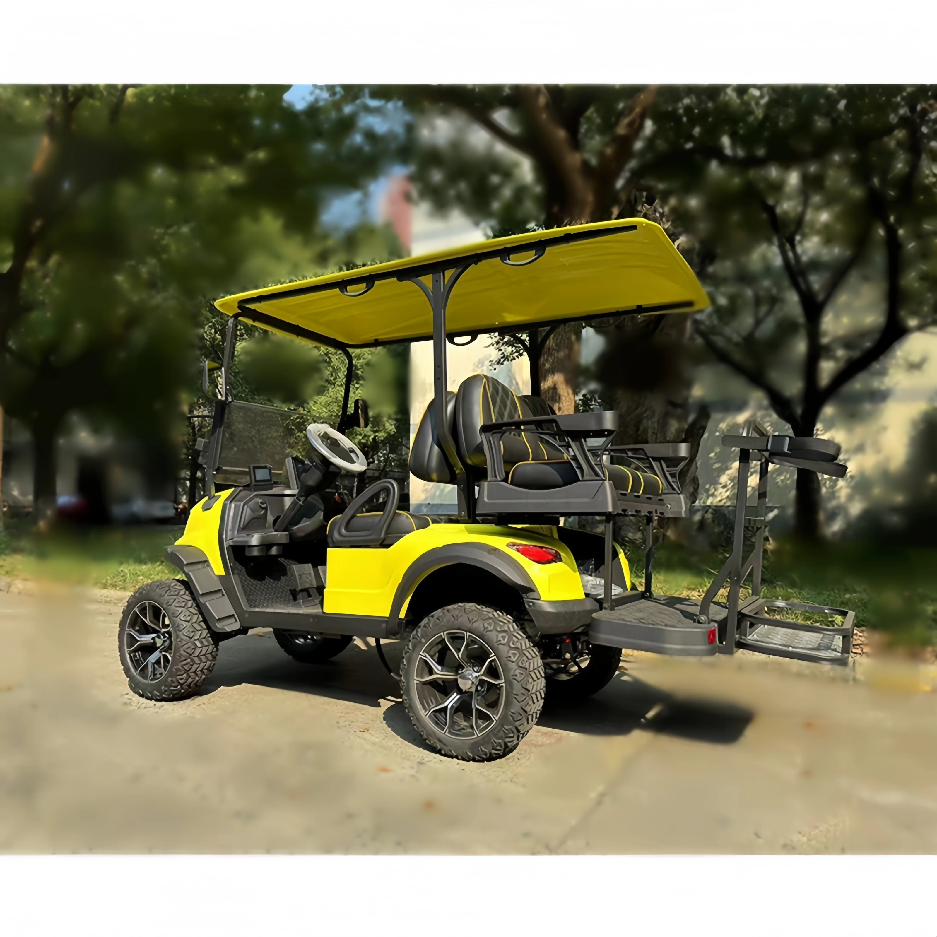 China high-end luxury resort 6-seat 72V electric sightseeing golf bus and car