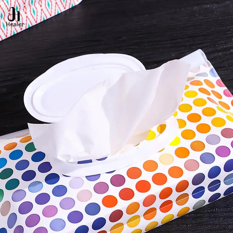 EVA Baby Wet Wipe Pouch Portable Wipes Holder Case Flip Cover Snap-Strap Reusable Refillable Cosmetic Pouch Tissue Box