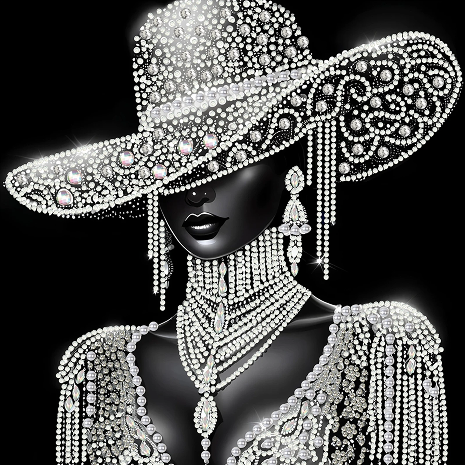 Beauty Special Shaped 5D DIY Partial Drill Diamond Painting Kits for Adults Home Decor Diamond Dots Paintings 11.81 X11.81inch - 4