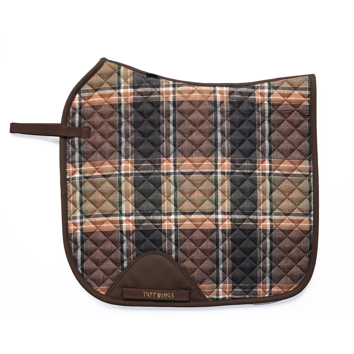 Horse Harness Black Brown Retro Plaid Equestrian Sweat Mat Horse Earmuffs Leggings
