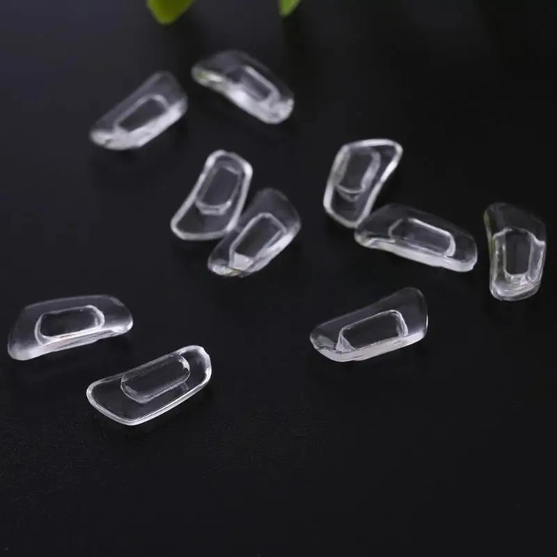 5쌍 실리콘 안경 코패드, 부드럽고 편안한 안경 코패드, 길이 13mm, 너비 7mm, 안경용 미끄럼 방지 인서트
