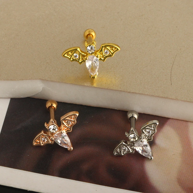 Stainless Steel Stud Earrings Set for Women Men Star Moon Snake 16G Cartilage Earrings Set Hypollergenic Screw Back Earrings He