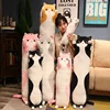 Cute Long Strip Cat Stuffed Body Pillow Cartoon Cat Plush Cushion Kawai Sofa Bedroom Throw Pillow Home Decoration Creative Gifts 1