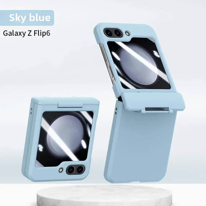 Sleek Protective Phone Case with Tempered Film & Hinge Guard