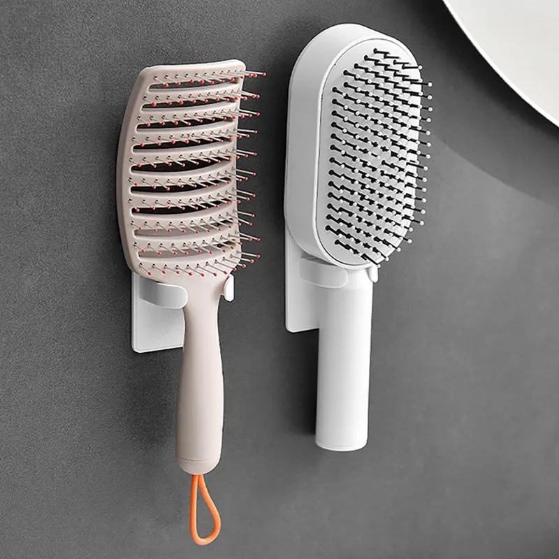 5/1PCS Wall Mounted Comb Holder Bathroom Wall Organizer Storage Holder household Hair Brush Storage Bracket Hair Dryer Rack 5