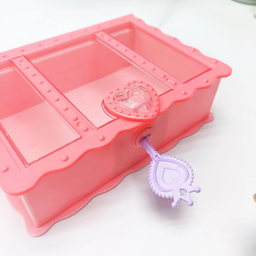 Stationery Organizer Stationery Storage Box Large Space Organizer Book Shaped Jewelry Case With Lock Earring Ring Storage Box