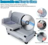 Meat Slicer, Electric Deli Food Slicer with Two 7.5'Removable Stainless Steel Blades and Pusher, Cheese Fruit Vegetable Bread Cu 3