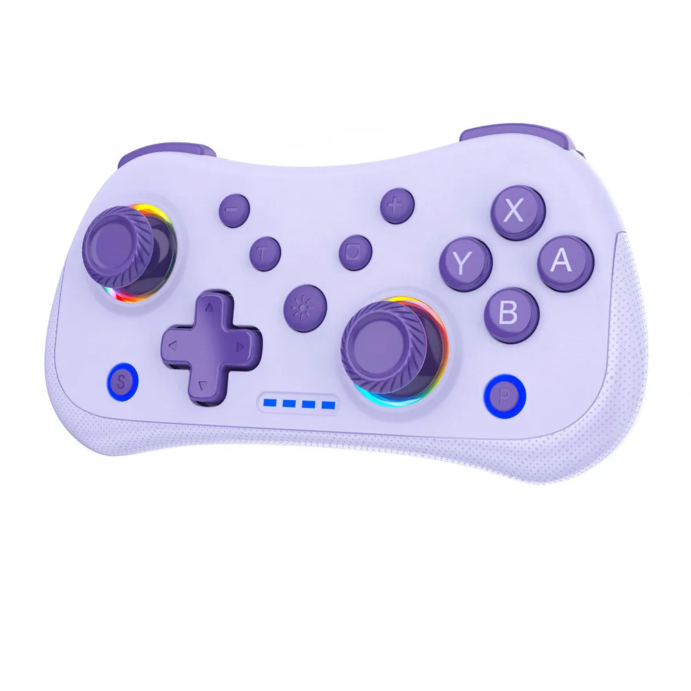 Bluetooth5.0 hall wireless mini game controller for Switch Android IOS PC win dual vibration RGB illumination