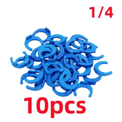 Elbow 90° Aquarium Quick Connector Adapter with BSP Female Thread - Elbow Pipe to Female (Blue Clip 1I4 - 10Pcs)