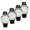 Women Watch Simple Business Analog Alloy Vintage Quartz Watch Arabic Number Strap Minimal Round Dial Classic Black Leather Strap 2