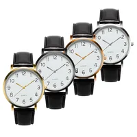 Women Watch Simple Business Analog Alloy Vintage Quartz Watch Arabic Number Strap Minimal Round Dial Classic Black Leather Strap 2