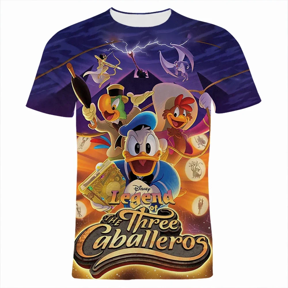 2024 Disney Cartoon The Three Caballeros 3D Print Tshirt Estate Manica Corta Abbigliamento Per Bambini Cartoon Anime T-Shirt Oversize
