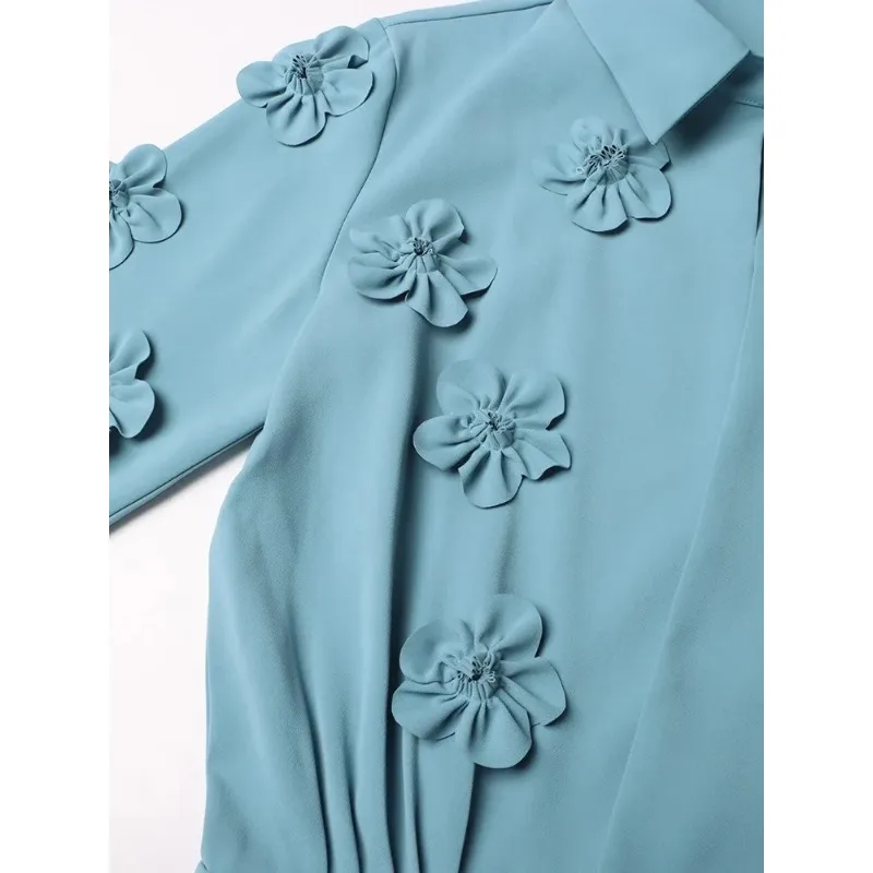 Women's Long Sleeved Casual Jumpsuit, Zippered Raglan Robe, Elegant Suit, Suitable for Women, Lapels