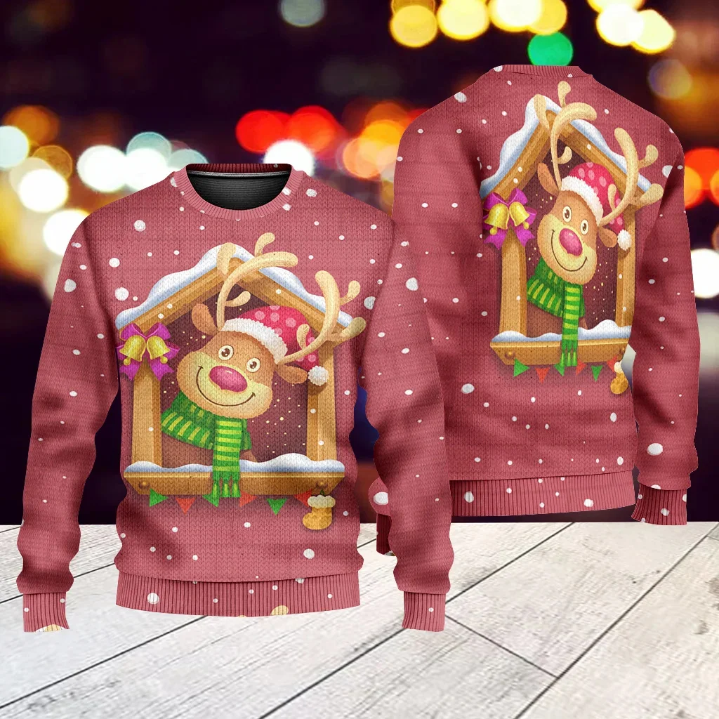 

Hot Selling Customized Christmas Plus Size Women's Sweater Spring and Autumn Women's 3D Printed Halloween Christmas Sweater