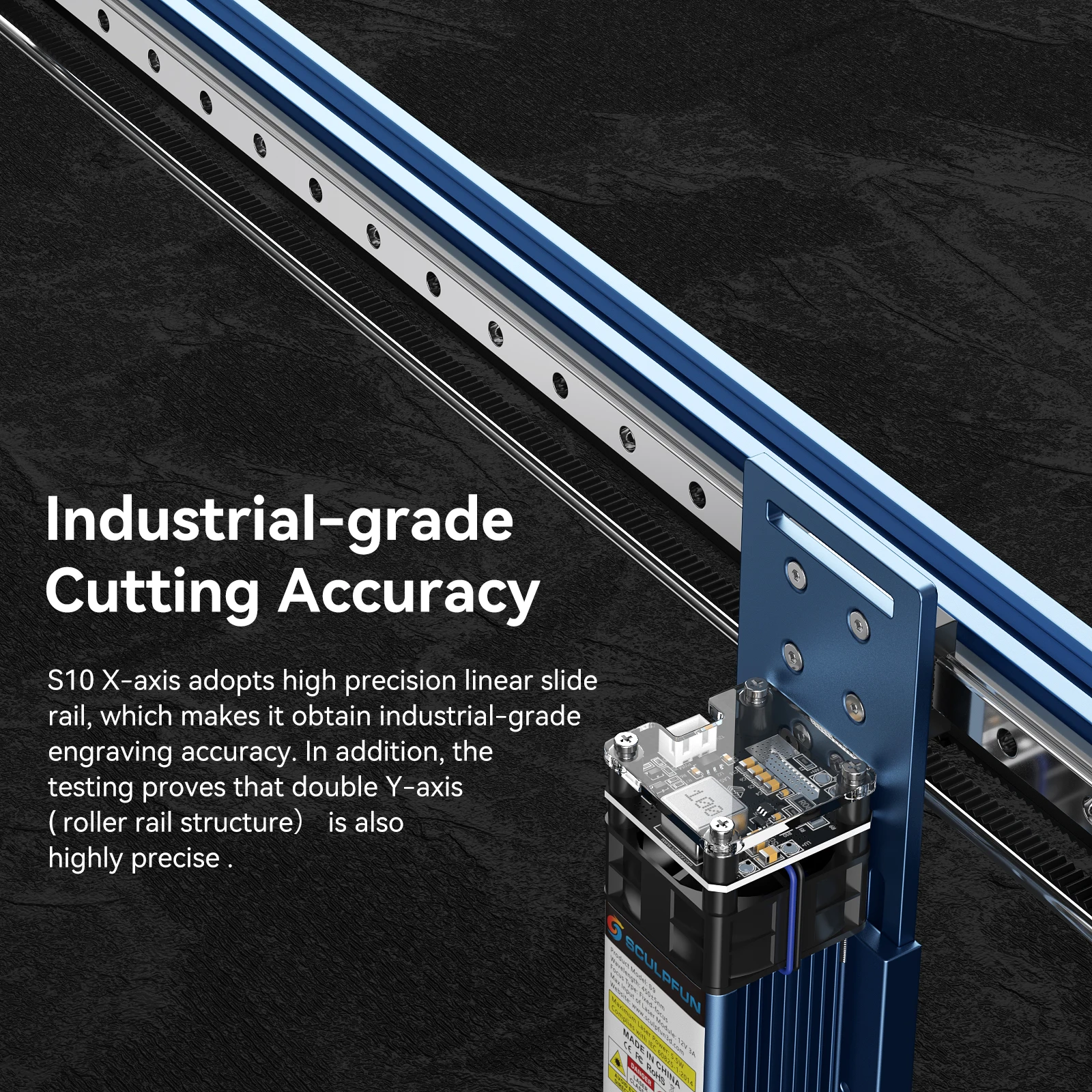 SCULPFUN S6/S6PRO/S9 X-axis Linear Guide Upgrade Kit Direct Installation Without Drilling cnc upgrade kit
