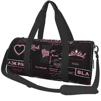 Blacks Girl Pinks Group K-Pop Gym Bag Portable Sports Bags with Shoes Swimming Design Handbag Funny Fitness Bag For Men Women 1