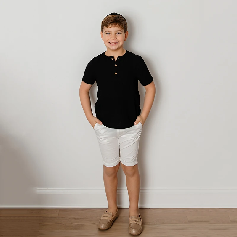 AP Boys SS24 Dressy Coordinates New Style Boys Fashion Blazer Cotton Children Overalls Kids Short Pants, #6606 5