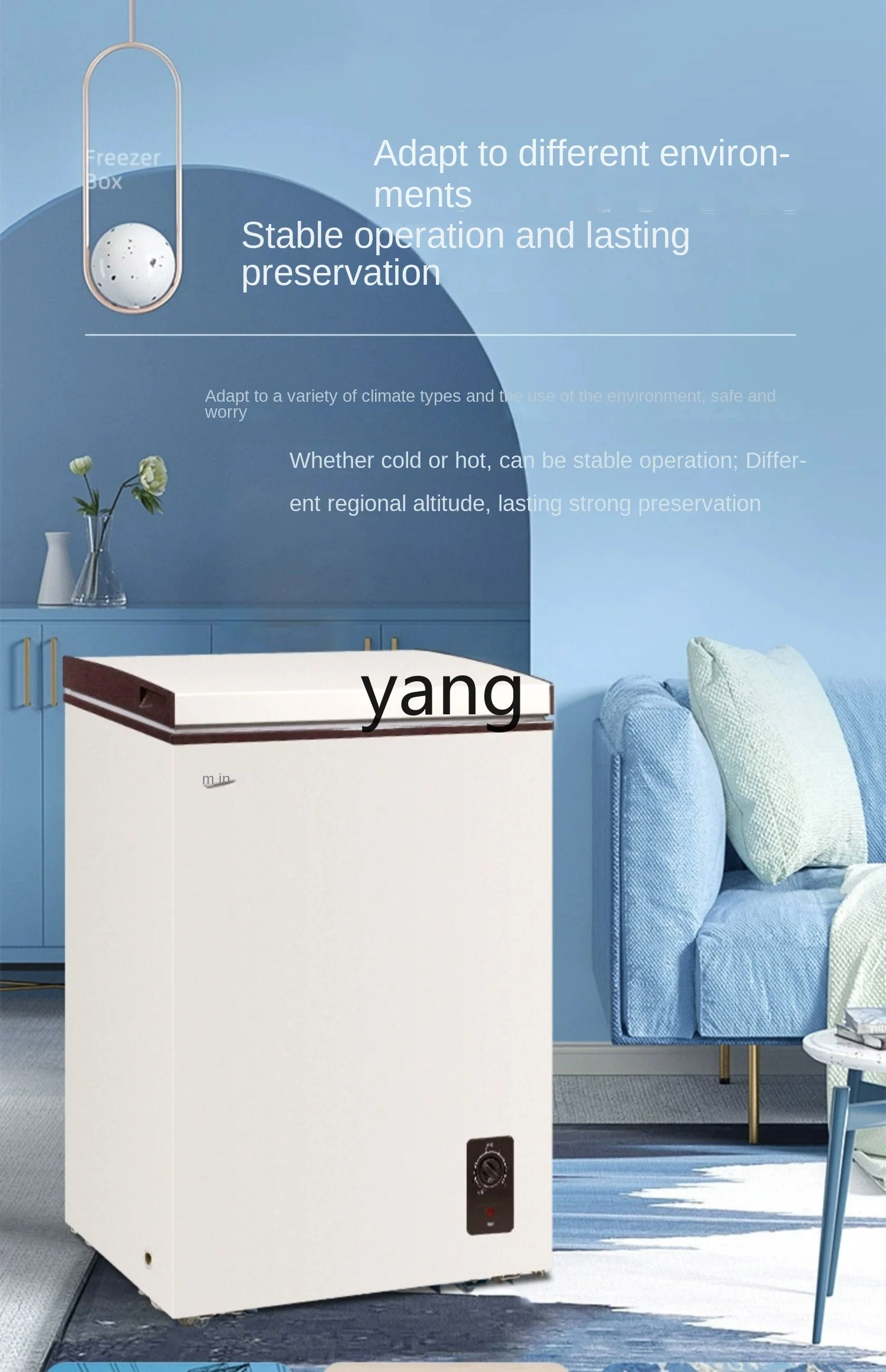 L'm'm Household Mini Fridge Small Freezer Full Freezer Dual-Use Commercial Use