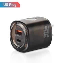 High - Speed 20W Type C USB Wall Charger with Quick Charge - FK - AC US Black