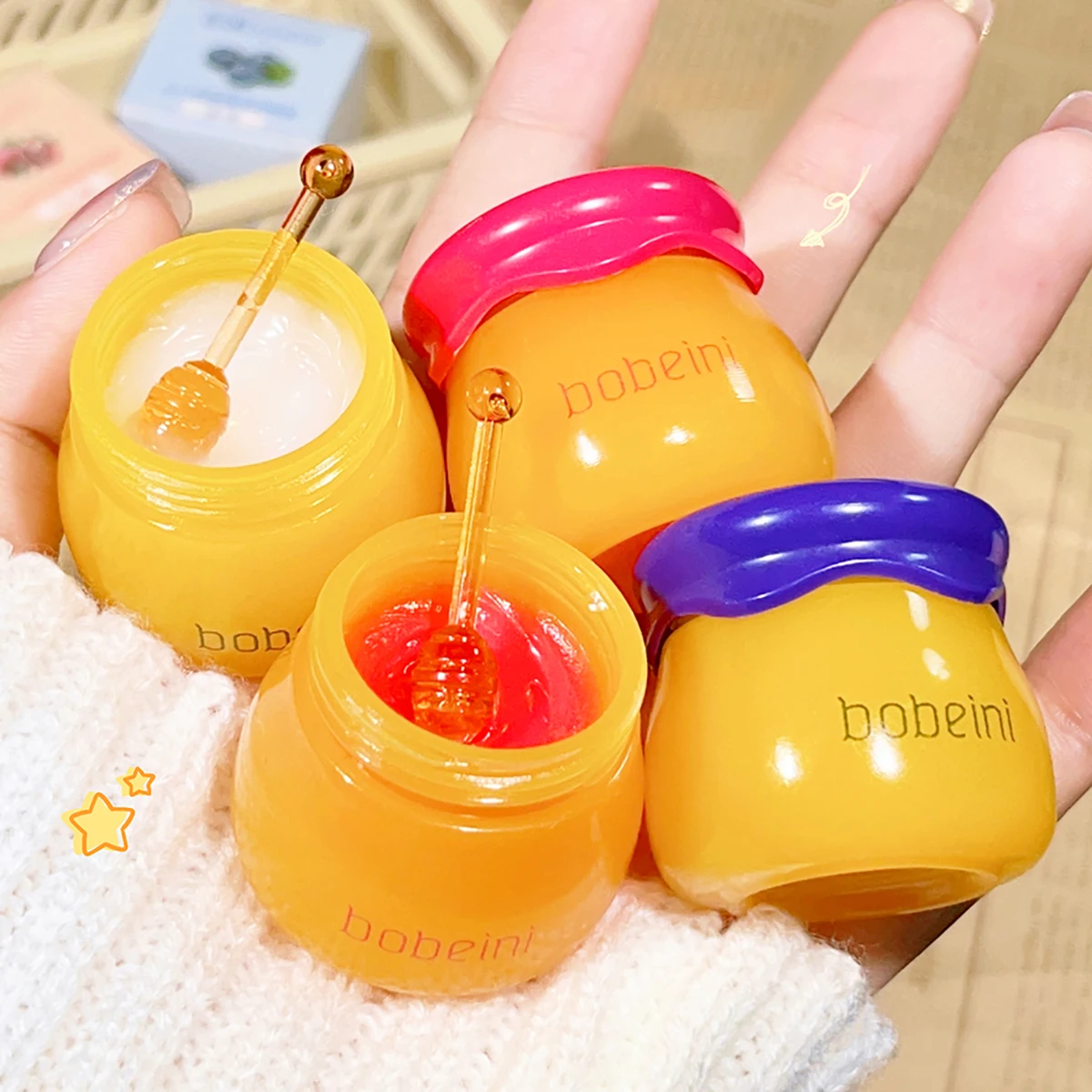 Hydrating Peach & Honey Lip Mask - Long-Lasting Moisture, Soothes Dry Lips, Reduces Fine Lines For Women 4
