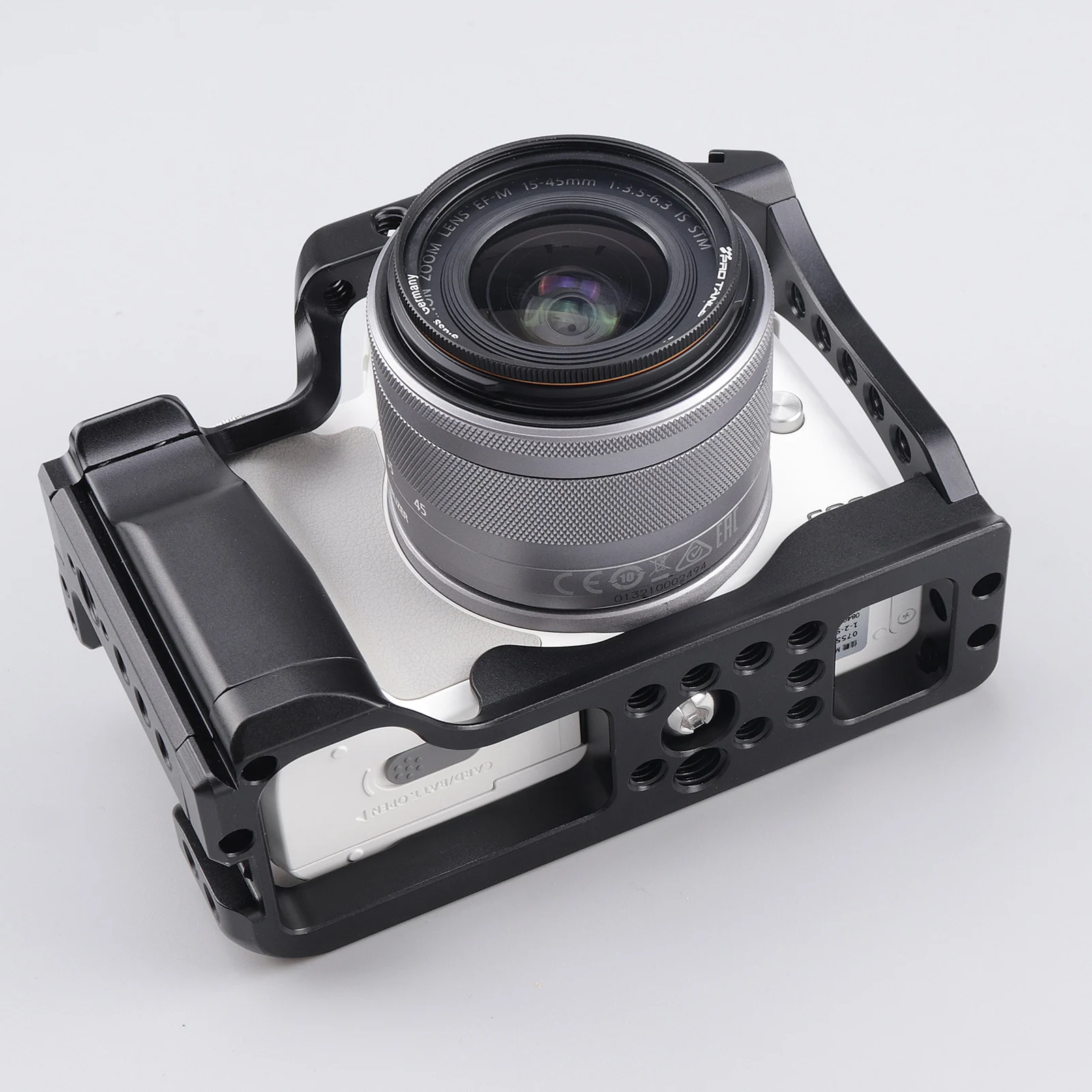 Camera Cage for Canon M5 M50 M50II Mirrorless Camera with Cold Shoe Mount 1/4in & 3/8in Screw Holes