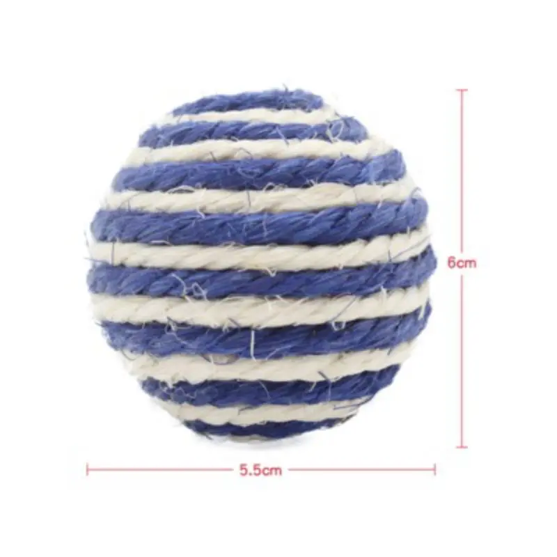 Cat Toy Sisal Ball Pet Scratching Ball Chew Eco-Friendly Toy Pets Interactive Toy Bite and Wear Resistant Random Color 6