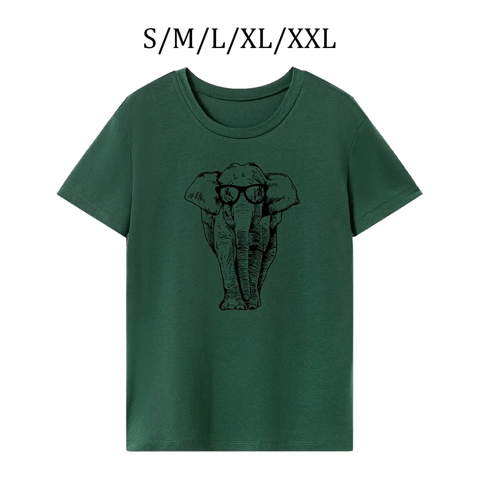 

Womens T Shirts Green Short Sleeve Tops Tee Casual Clothes Crew Neck Summer Tops for Shopping Walking Work Backpacking Commuting