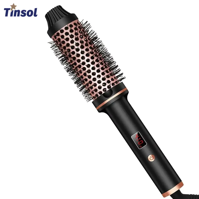 Piastra per capelli ionica 3 in 1 Ferro arricciacapelli professionale Spazzola per acconciature riscaldata Spazzola termica antiscottatura Bacchetta arricciacapelli 1