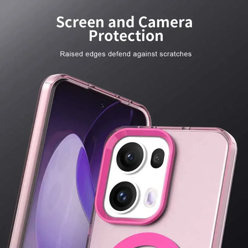 Magnetic Wireless Charging Matte Case - Shockproof Acrylic Cover