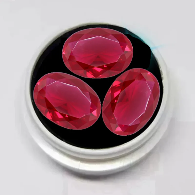 

Box Natural Red Ruby 13x18mm Sri-Lanka Garnet Ruby Oval Cut VVS Loose Gemstone For Diy Jewelry Making