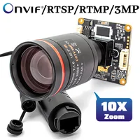 Модуль IP-камеры с 10-кратным зумом 3MP 25FPS IMX307 CMOS Поддержка Onvif RTSP RTMP H.265 с варифокальным объективом 5-50 мм для веб-камеры безопасности POE