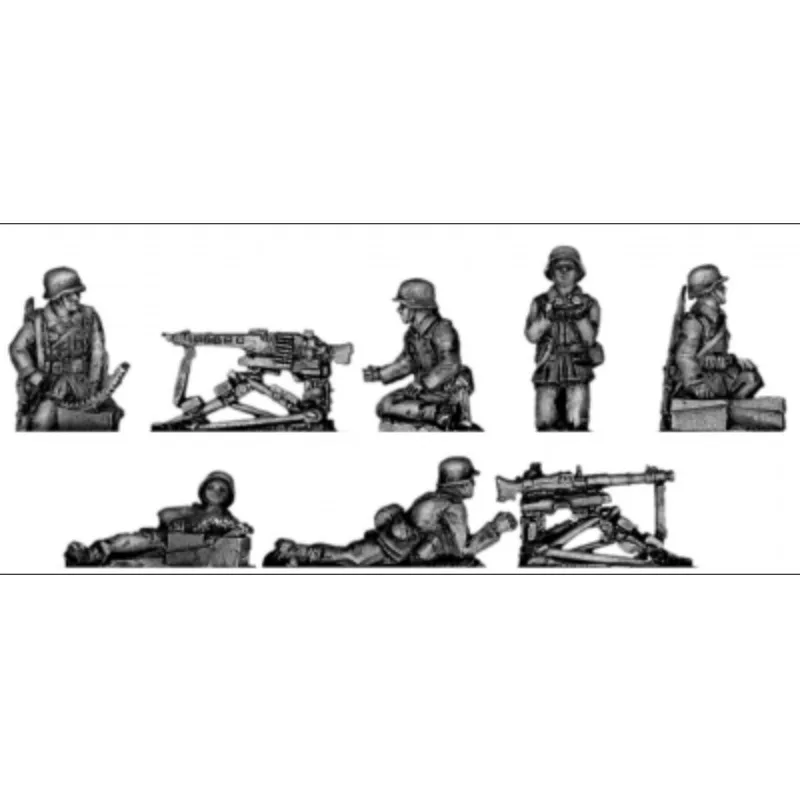 1/72 스케일 다이캐스트 레진 피규어 모델 키트 기관총 발사 6 피규어 미도색